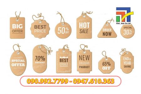 XƯỞNG IN TẬN GỐC TAG GIẤY BẾ HÌNH DÁNG THEO YÊU CẦU